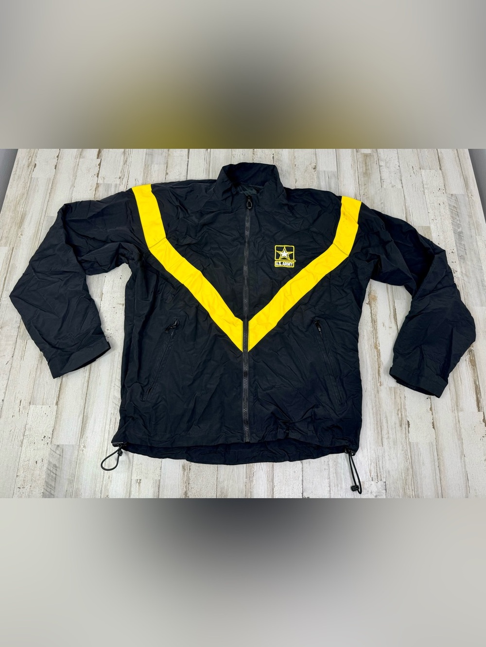 US Army APFU Jacket Size Small Regular Physical Fitness Uniform Full Zip Lined
